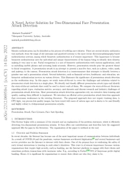 A Novel Active Solution for Two-Dimensional Face Presentation Attack
  Detection