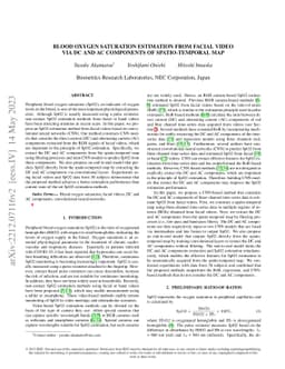 Blood Oxygen Saturation Estimation from Facial Video via DC and AC
  components of Spatio-temporal Map