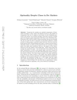 Optimality Despite Chaos in Fee Markets