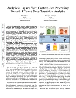 Analytical Engines With Context-Rich Processing: Towards Efficient
  Next-Generation Analytics