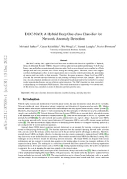 DOC-NAD: A Hybrid Deep One-class Classifier for Network Anomaly
  Detection