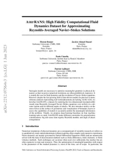 AirfRANS: High Fidelity Computational Fluid Dynamics Dataset for
  Approximating Reynolds-Averaged Navier-Stokes Solutions
