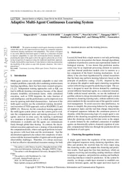 Adaptive Multi-Agent Continuous Learning System