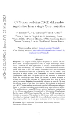 CNN-based real-time 2D-3D deformable registration from a single X-ray
  projection