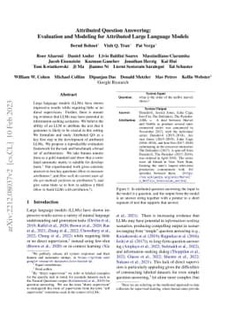 Attributed Question Answering: Evaluation and Modeling for Attributed
  Large Language Models