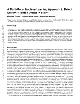 A Multi-Modal Machine Learning Approach to Detect Extreme Rainfall
  Events in Sicily