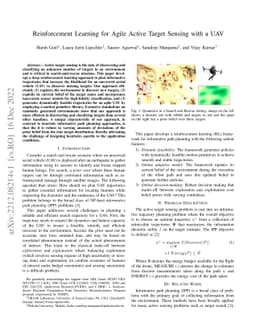 Reinforcement Learning for Agile Active Target Sensing with a UAV