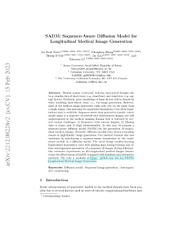 SADM: Sequence-Aware Diffusion Model for Longitudinal Medical Image
  Generation
