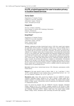 H-LPS: a hybrid approach for user's location privacy in location-based services
