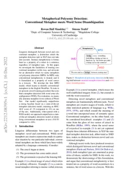 Metaphorical Polysemy Detection: Conventional Metaphor meets Word Sense
  Disambiguation