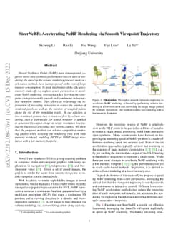 SteerNeRF: Accelerating NeRF Rendering via Smooth Viewpoint Trajectory
