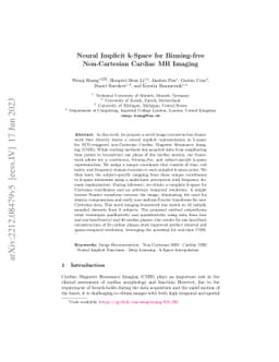 Neural Implicit k-Space for Binning-free Non-Cartesian Cardiac MR
  Imaging