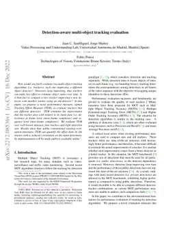 Detection-aware multi-object tracking evaluation