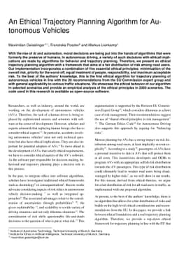 An Ethical Trajectory Planning Algorithm for Autonomous Vehicles