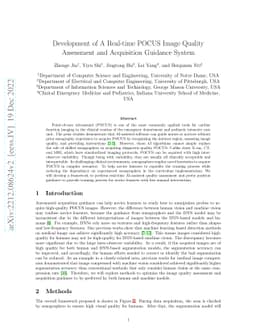 Development of A Real-time POCUS Image Quality Assessment and
  Acquisition Guidance System