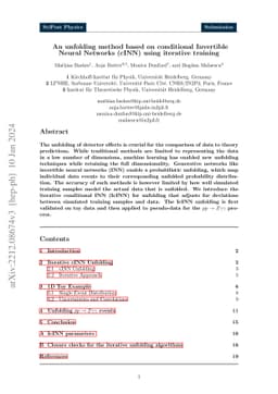 An unfolding method based on conditional Invertible Neural Networks
  (cINN) using iterative training