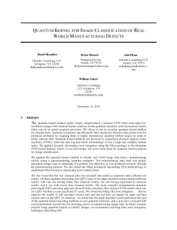 Quantum Kernel for Image Classification of Real World Manufacturing
  Defects