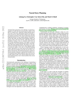 Neural Story Planning