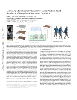 Estimating Cloth Elasticity Parameters Using Position-Based Simulation
  of Compliant Constrained Dynamics