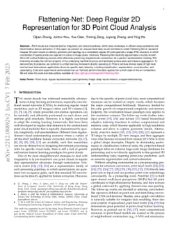 Flattening-Net: Deep Regular 2D Representation for 3D Point Cloud
  Analysis