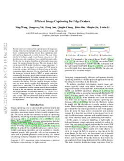 Efficient Image Captioning for Edge Devices