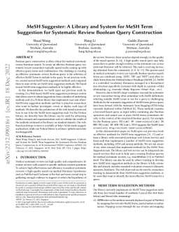 MeSH Suggester: A Library and System for MeSH Term Suggestion for
  Systematic Review Boolean Query Construction