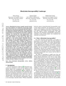 Blockchain Interoperability Landscape