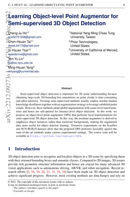 Learning Object-level Point Augmentor for Semi-supervised 3D Object
  Detection