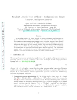 Gradient Descent-Type Methods: Background and Simple Unified Convergence
  Analysis