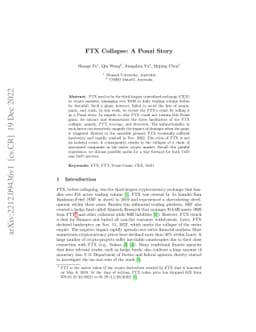 FTX Collapse: A Ponzi Story