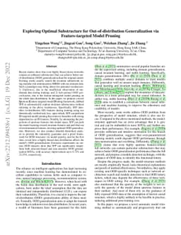 Exploring Optimal Substructure for Out-of-distribution Generalization
  via Feature-targeted Model Pruning