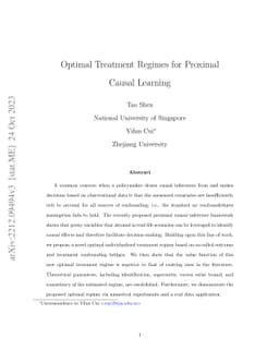 Optimal Treatment Regimes for Proximal Causal Learning