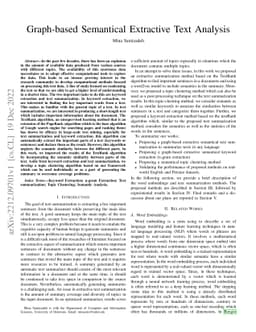 Graph-based Semantical Extractive Text Analysis