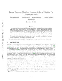Beyond Surrogate Modeling: Learning the Local Volatility Via Shape
  Constraints