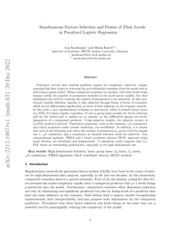 Simultaneous Factors Selection and Fusion of Their Levels in Penalized
  Logistic Regression