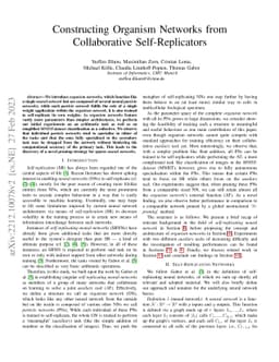 Constructing Organism Networks from Collaborative Self-Replicators