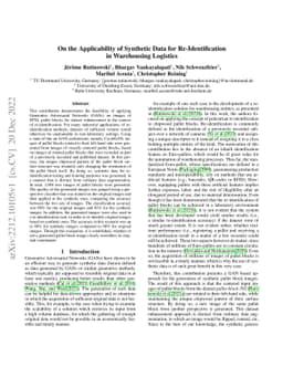 On the Applicability of Synthetic Data for Re-Identification