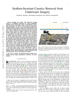 Seafloor-Invariant Caustics Removal from Underwater Imagery