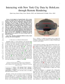 Interacting with New York City Data by HoloLens through Remote Rendering