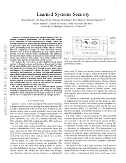 Learned Systems Security