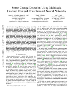 Scene Change Detection Using Multiscale Cascade Residual Convolutional
  Neural Networks