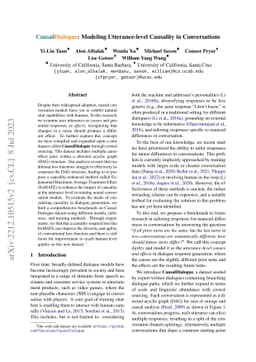 CausalDialogue: Modeling Utterance-level Causality in Conversations