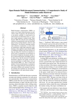 Open Domain Multi-document Summarization: A Comprehensive Study of Model
  Brittleness under Retrieval