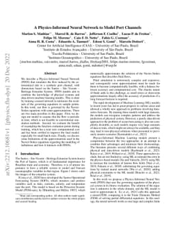 A Physics-Informed Neural Network to Model Port Channels