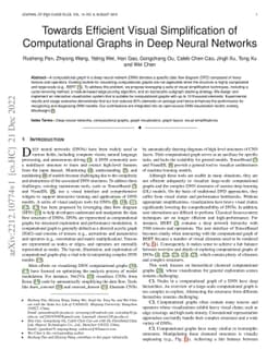 Towards Efficient Visual Simplification of Computational Graphs in Deep
  Neural Networks