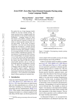ZEROTOP: Zero-Shot Task-Oriented Semantic Parsing using Large Language
  Models
