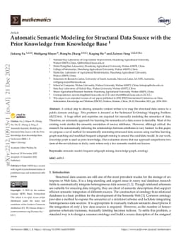 Automatic Semantic Modeling for Structural Data Source with the Prior
  Knowledge from Knowledge Base