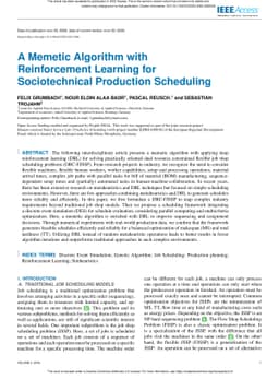 A Memetic Algorithm with Reinforcement Learning for Sociotechnical
  Production Scheduling
