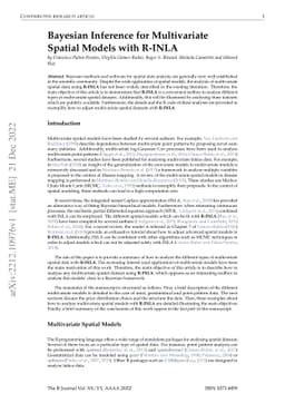 Bayesian Inference for Multivariate Spatial Models with R-INLA