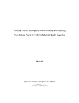 Diamond Abrasive Electroplated Surface Anomaly Detection using
  Convolutional Neural Networks for Industrial Quality Inspection